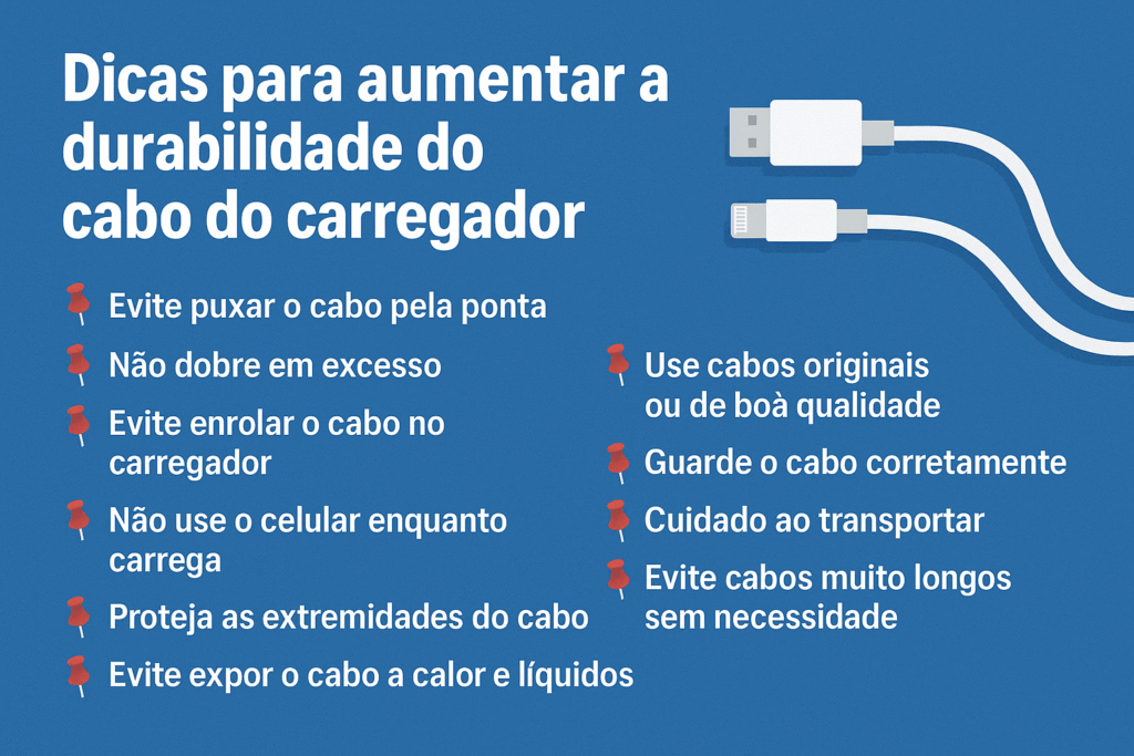 aumentar a durabilidade do cabo do carregador